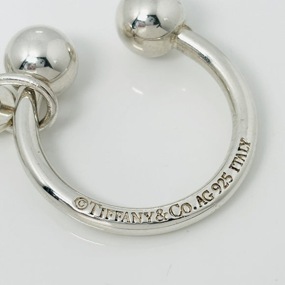 RARE Tiffany & Co Dollar Sign Key Ring Chain in Sterling Silver Currency Code