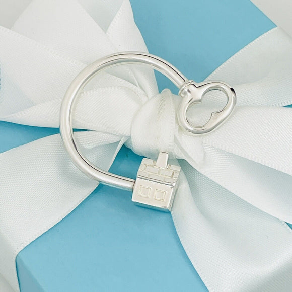 Tiffany & Co House Key Ring Chain in Sterling Silver