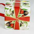 Tiffany Holiday Gift Box and Bow Christmas Holiday Ornament Bone China Porcelain-6