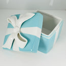 4.3" Large Tiffany Porcelain Blue Bone China Trinket Gift Box Ceramic Jewelry-3