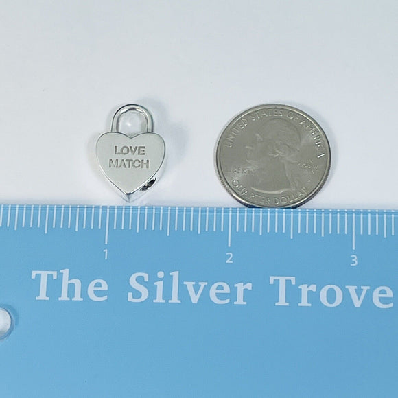 Tiffany LOVE MATCH Heart Charm Padlock Lock or Pendant in Sterling Silver