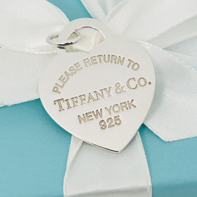 Jumbo Extra Large Please Return to Tiffany & Co Heart Tag Pendant or Charm