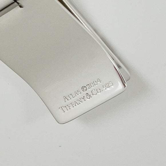 RARE Tiffany & Co Atlas Hinged Money Clip Roman Numerals in Sterling Silver