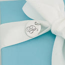 Tiffany Silver Letter B Alphabet Initial Round Circle Notes Charm Pendant-3