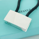 Tiffany & Co 1837 Padlock Black Rubber Key Ring Chain in Sterling Silver-5