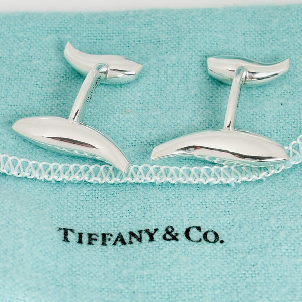 RARE Tiffany & Co Fish Cufflinks by Frank Gehry in Sterling Silver - 2