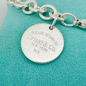 Large 8.5” Please Return to Tiffany Round Circle Tag Charm Bracelet AUTHENTIC - 1