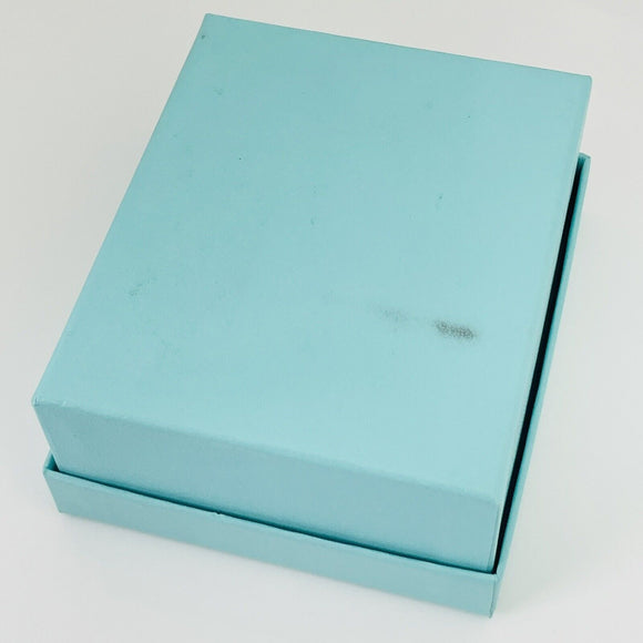 Tiffany Earring Gift Storage Black Suede Leather Box Empty Holder