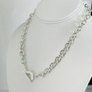 18" Tiffany New York Circle Clasp Toggle Necklace in Silver AUTHENTIC-3