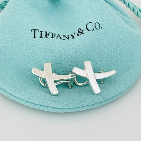 Tiffany & Co Paloma Picasso Signature X Graffiti Love Earrings in Silver - 0
