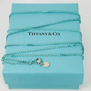 Tiffany & Co Sparkler Blue Coated Silver Enamel Chain Necklace 30" 2.5mm Links-2