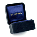 Vintage Tiffany Small Black and Royal Blue Suede Empty Ring Storage Box-1