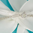 Tiffany & Co Blue Enamel Infinity Pendant Double Chain Necklace-5