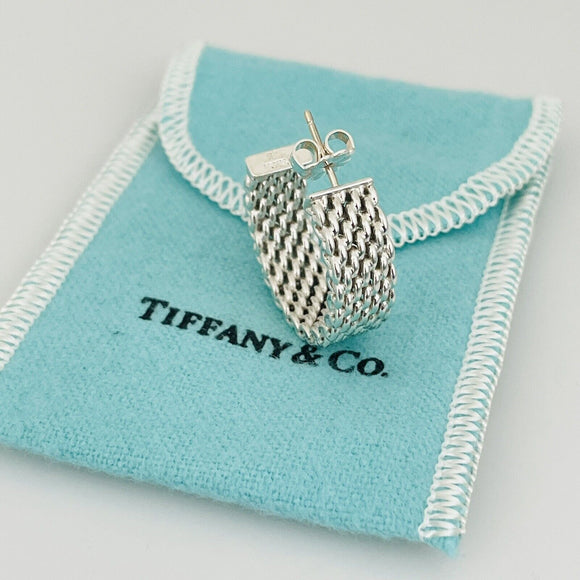 Tiffany & Co SINGLE Somerset Mesh Hoop Huggie Replacement Earring