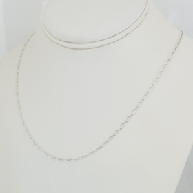 16" Tiffany & Co Oval Link Chain Necklace Classic Style in Sterling Silver - 0