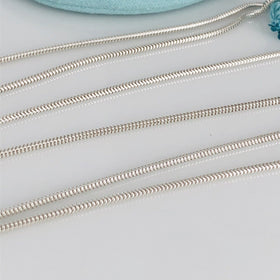 32" Tiffany & Co Sterling Silver Men's Unisex Snake Chain Necklace - 0