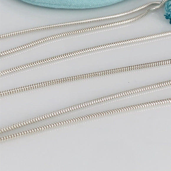 32" Tiffany & Co Sterling Silver Men's Unisex Snake Chain Necklace