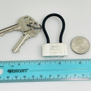 Tiffany & Co 1837 Padlock Black Rubber Key Ring Chain in Sterling Silver-2