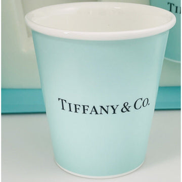 Tiffany & Co Blue Paper Coffee Cup Everyday Objects Bone China - 0