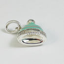RARE Tiffany & Co Snow Hat Cap Winter Charm or Pendant in Blue Enamel and Silver-5