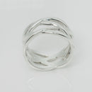 Size 11.5 Tiffany & Co Braided Celtic Knot Weave Ring in Silver Mens Unisex-6