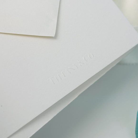 Tiffany & Co Necklace Earring Set Storage Presentation Gift Box Blue Leather Lux