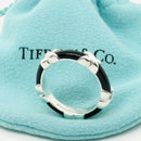 Size 5.5 Tiffany Signature X Kiss Ring in Black Enamel and Sterling Silver-4