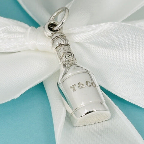 Tiffany & Co 1837 Champagne Bottle Pendant or Charm in Sterling Silver - 0