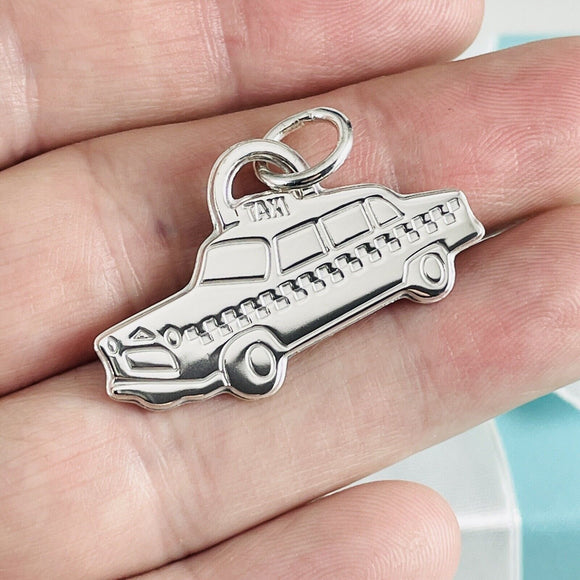 Tiffany & Co Large Taxi Cab Charm or Pendant in Sterling Silver AUTHENTIC