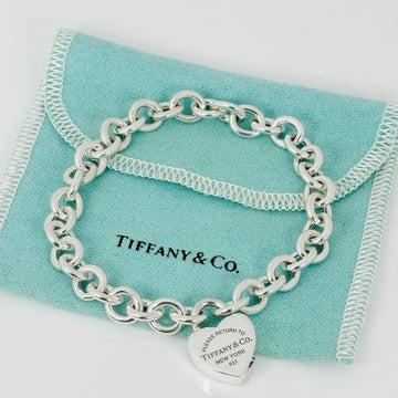 Please Return to Tiffany & Co Heart Tag Padlock Bracelet in Silver - 0