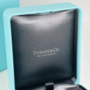 Tiffany & Co Necklace Storage Presentation Box in Blue Leather Lux AUTHENTIC-3