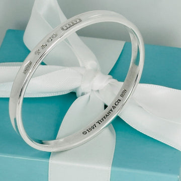Tiffany & Co. 1837 Bangle Bracelet in Sterling Silver 7" Small - 0