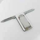 Tiffany & Co Machine Turned Pin Stripe Engravable ID Money Clip Pocket Knife-1