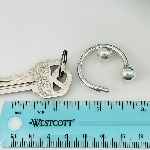 Tiffany & Co Horseshoe Key Ring Chain in Sterling Silver
