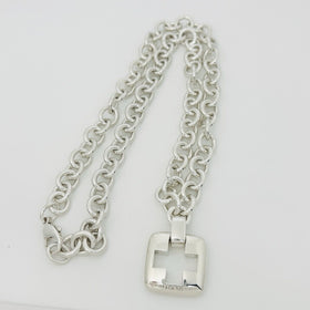22" Tiffany & Co Mens Roman Cross Necklace in Silver Large Link Plus Size