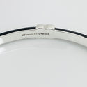 Tiffany & Co Signature X Black Enamel Bangle Bracelet in Sterling Silver 925 - 3