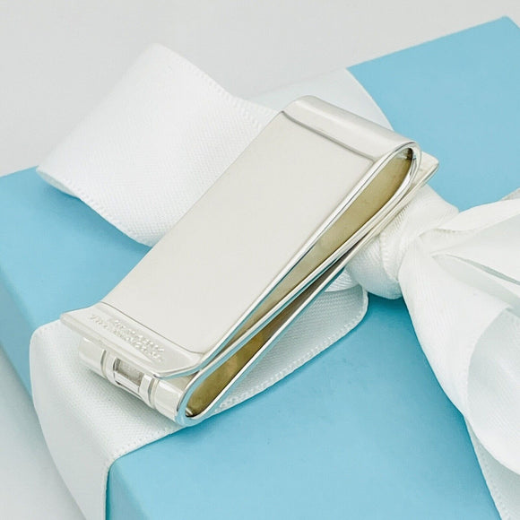 RARE Tiffany Atlas Double Money Clip  Sterling Silver with Roman Numerals