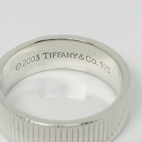 Size 12.5 Tiffany & Co Coin Edge Groove Ring in Sterling Silver Mens Unisex - 0