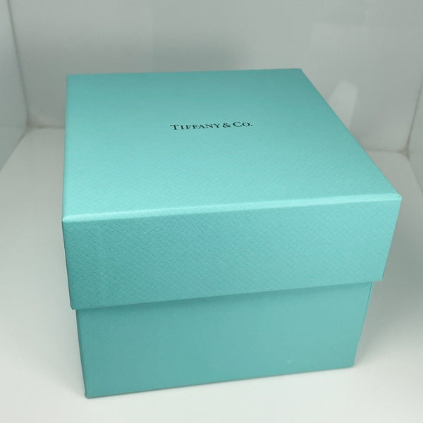 Tiffany & Co Necklace Storage Presentation Gift Box in Blue Leather Lux and AUTHENTIC - 8