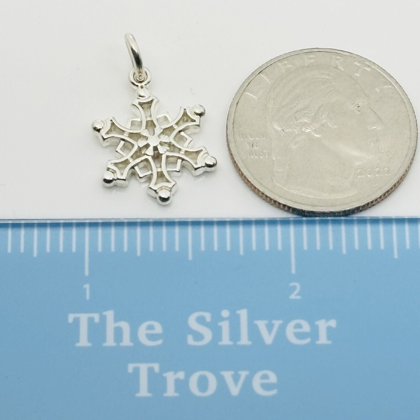 Tiffany & Co Snowflake Charm or Pendant in Sterling Silver
