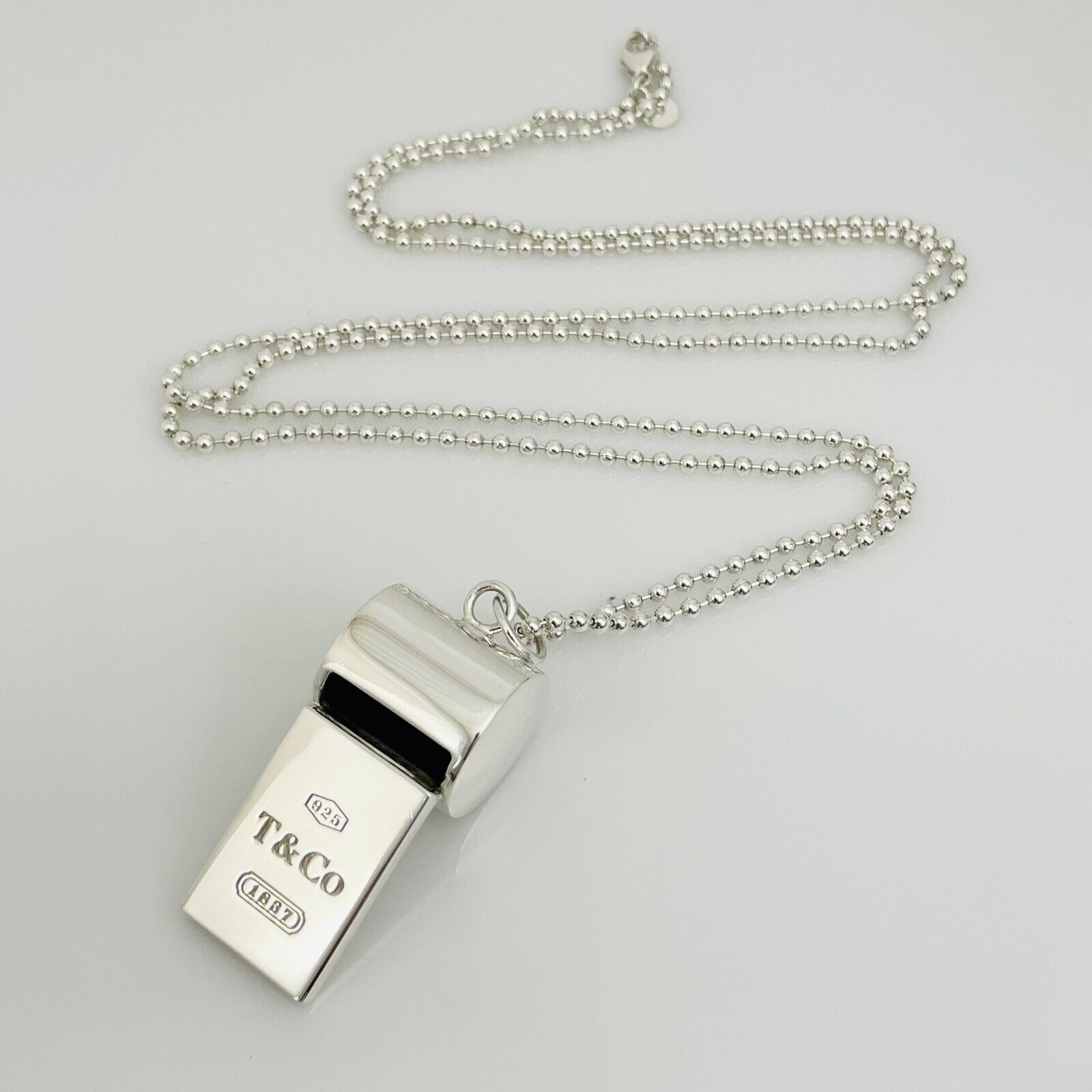 Tiffany Sterling Silver 1837 Whistle Pendant for Coach
