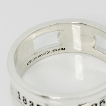 Size 12.5 Tiffany & Co 1837 Cutout Stencil Open Ring Mens Unisex in Silver - 0