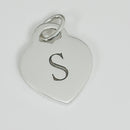 Tiffany Letter S Heart Pendant or Charm Notes Alphabet-2