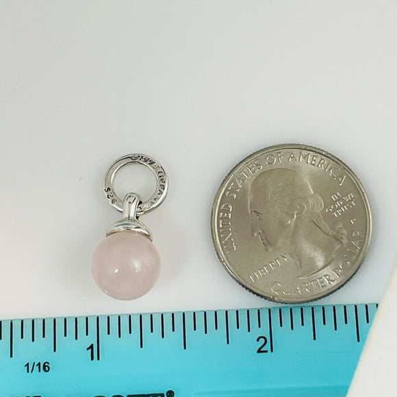 Tiffany & Co Fascination Ball Pink Rose Quartz Round Ball Charm or Pendant