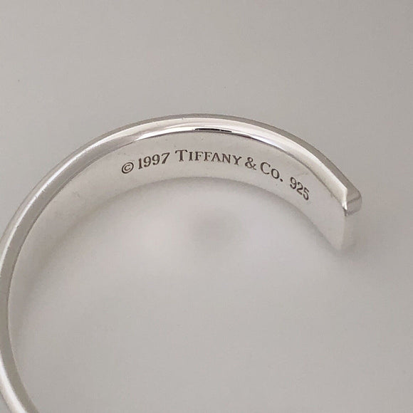 Small 6" Tiffany & Co Sterling Silver 1837 Wide Cuff Bracelet