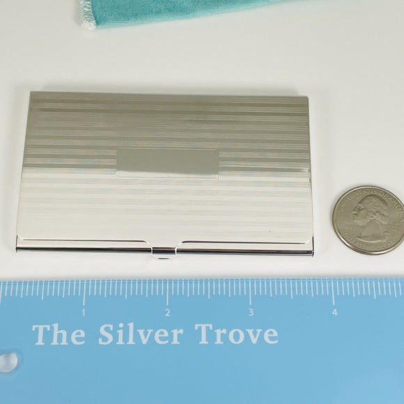 Tiffany & Co Business Card Holder Machined Turned Engravable in Sterling Silver