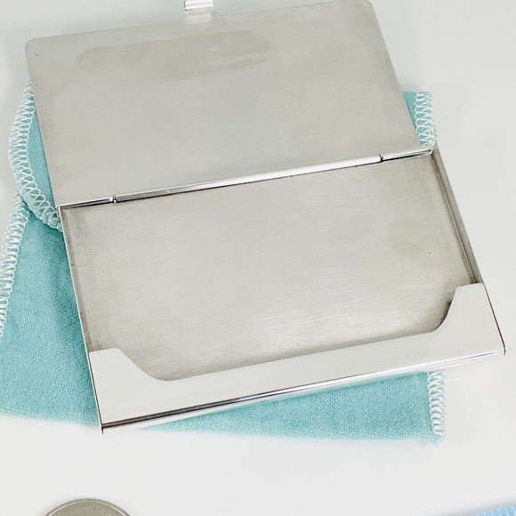 Tiffany & Co Business Card Holder Machined Turned Engravable in Sterling Silver