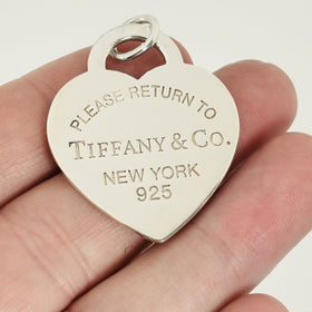Jumbo Extra Large Please Return to Tiffany & Co Heart Tag Pendant or Charm
