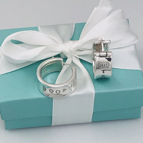 Tiffany & Co T&CO 1837 Hoop Huggie Earrings  in Sterling Silver - 0