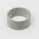 Size 7.5 Tiffany & Co Somerset Mesh Weave Firm Solid Ring in 925 Sterling Silver-1